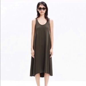 madewell tank swing dress - brunswick green